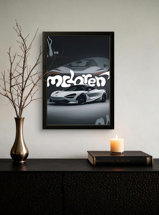 White McLaren - Car Photo Frame