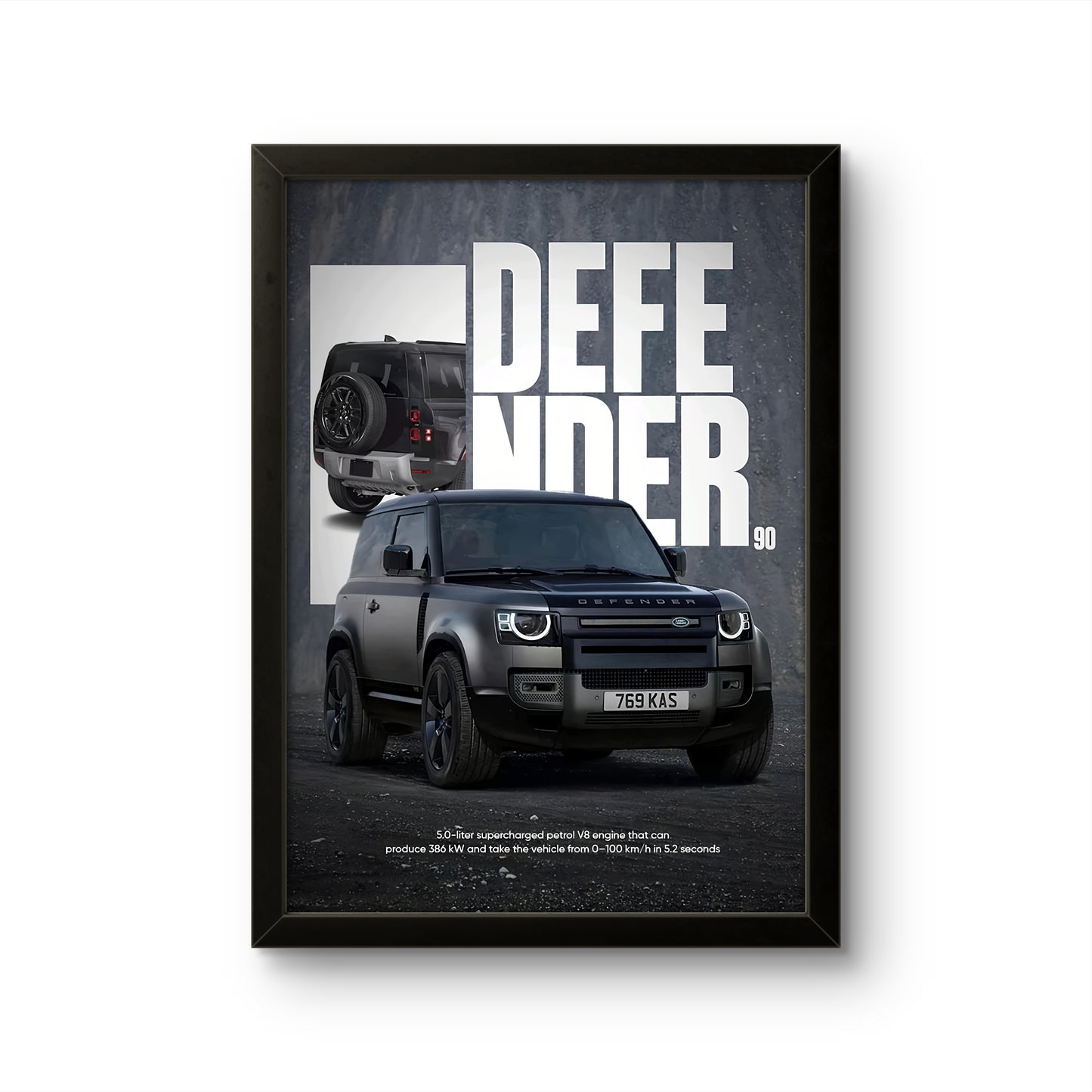 Defender 90 - Car Photo Frame