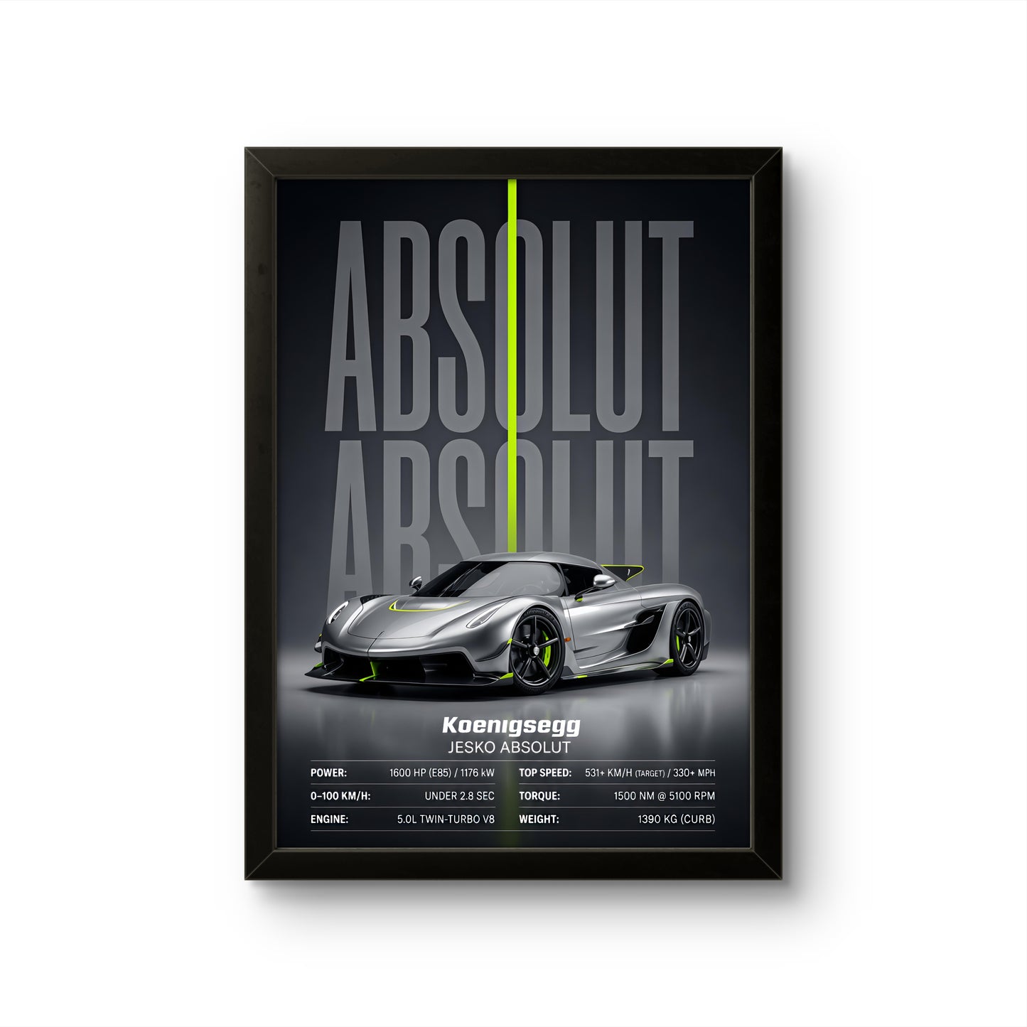 Koenigsegg Jesko Absolut - Car Photo Frame