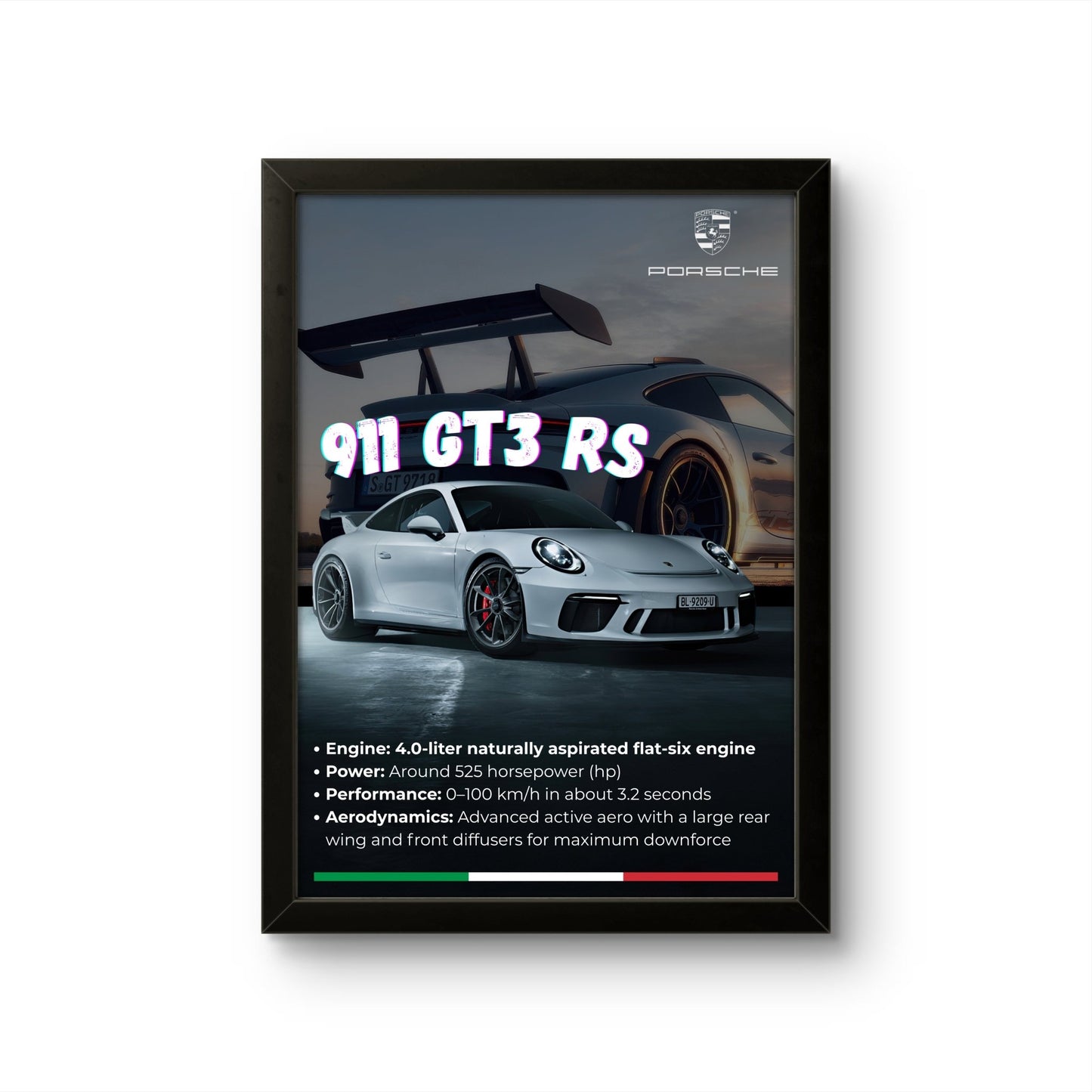 911 GT3 RS - Car Photo Frame - Art Drift
