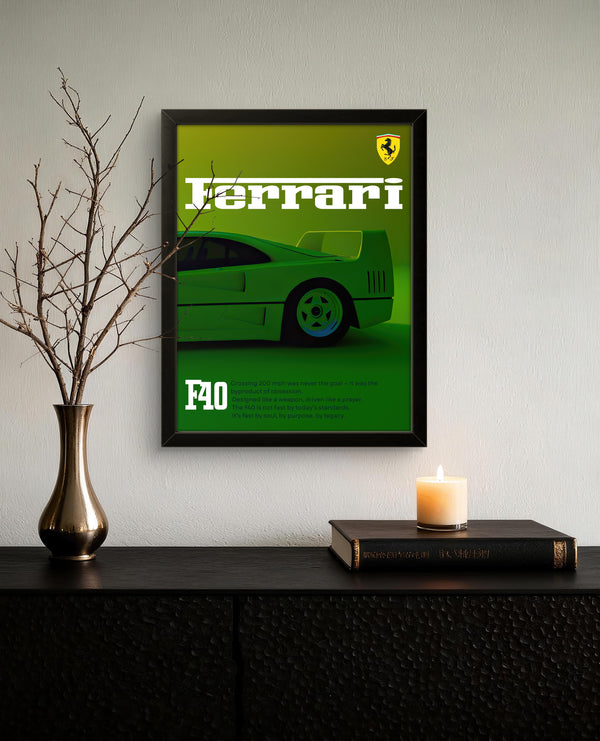 Green Ferrari - Car Photo Frame