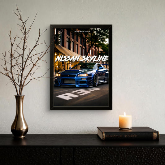 Nissan Skyline R34 GTR - Car Photo Frame