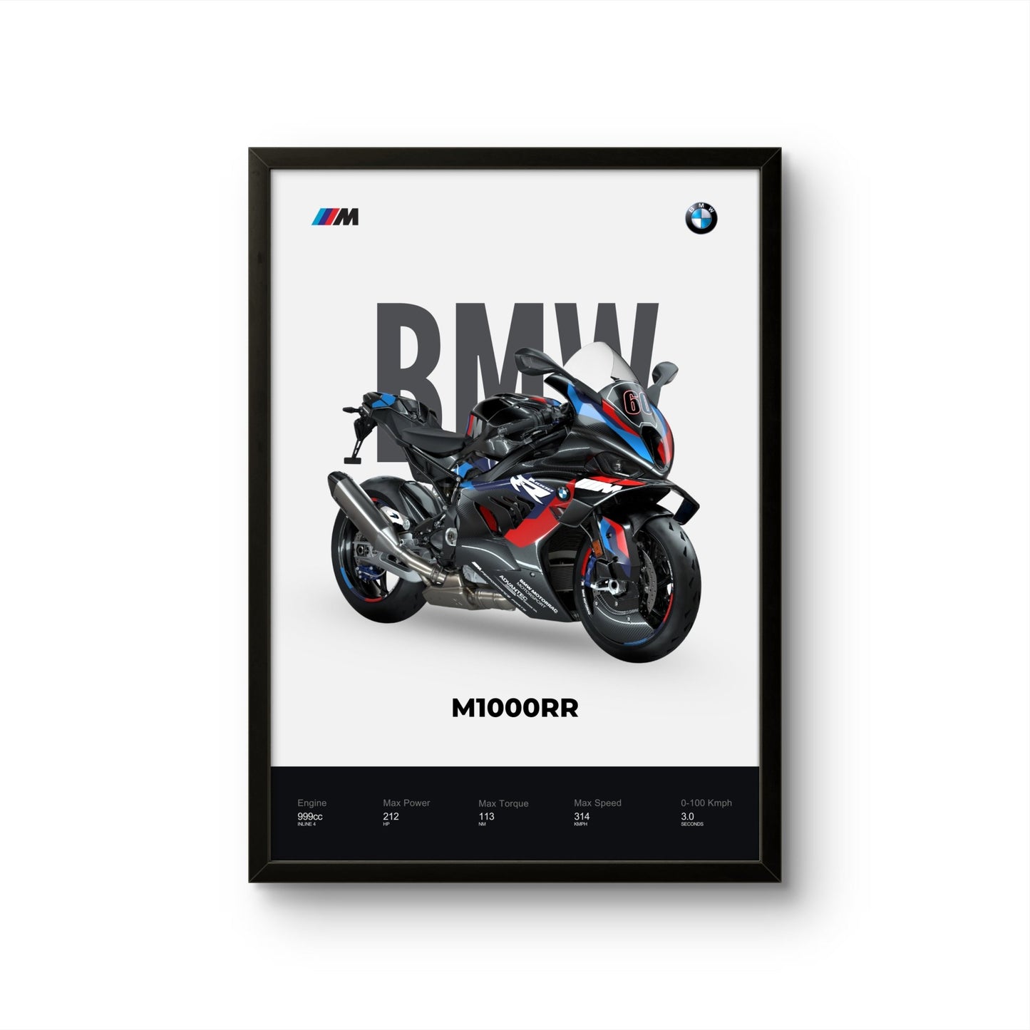 BMW M1000RR - Bike Photo Frame - Art Drift