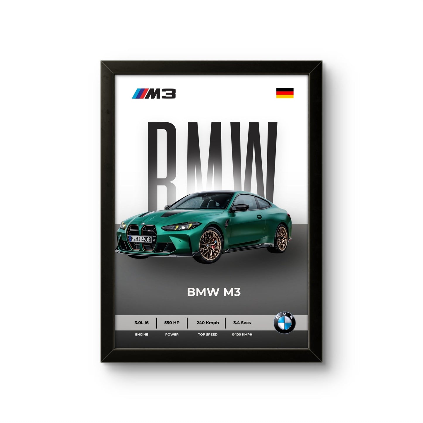 BMW M3 - Car Photo Frame - Art Drift