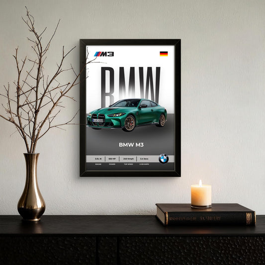 BMW M3 - Car Photo Frame - Art Drift