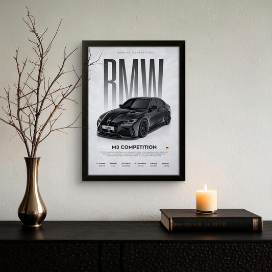 BMW M3 Competition - Car Photo Frame - Art Drift