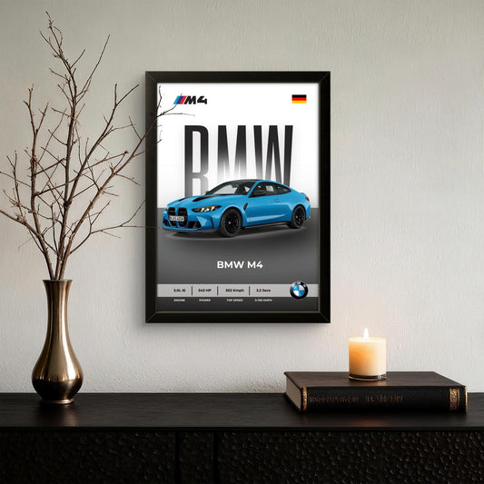 BMW M4 - Car Photo Frame - Art Drift