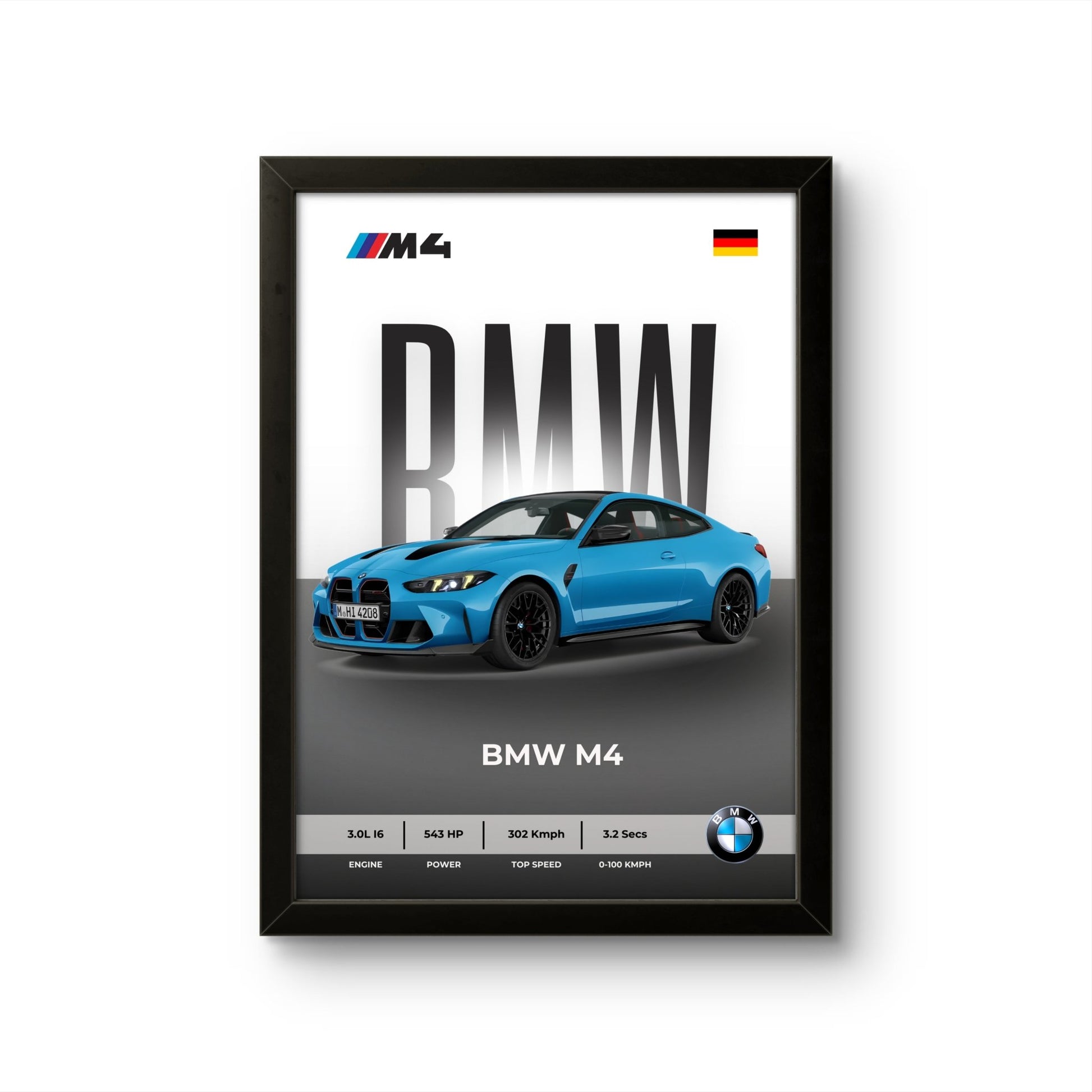 BMW M4 - Car Photo Frame - Art Drift