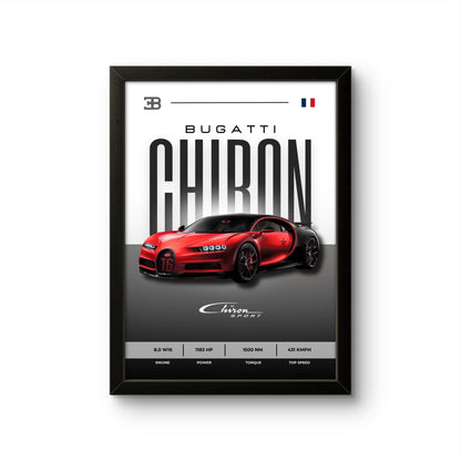 Bugatti Chiron - Car Photo Frame - Art Drift