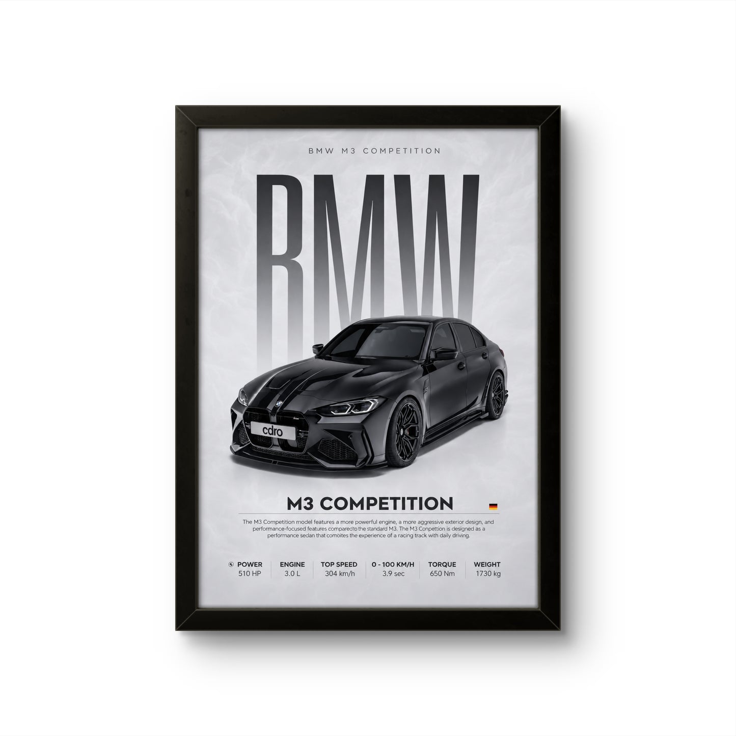 BMW M3 Competition - Car Photo Frame
