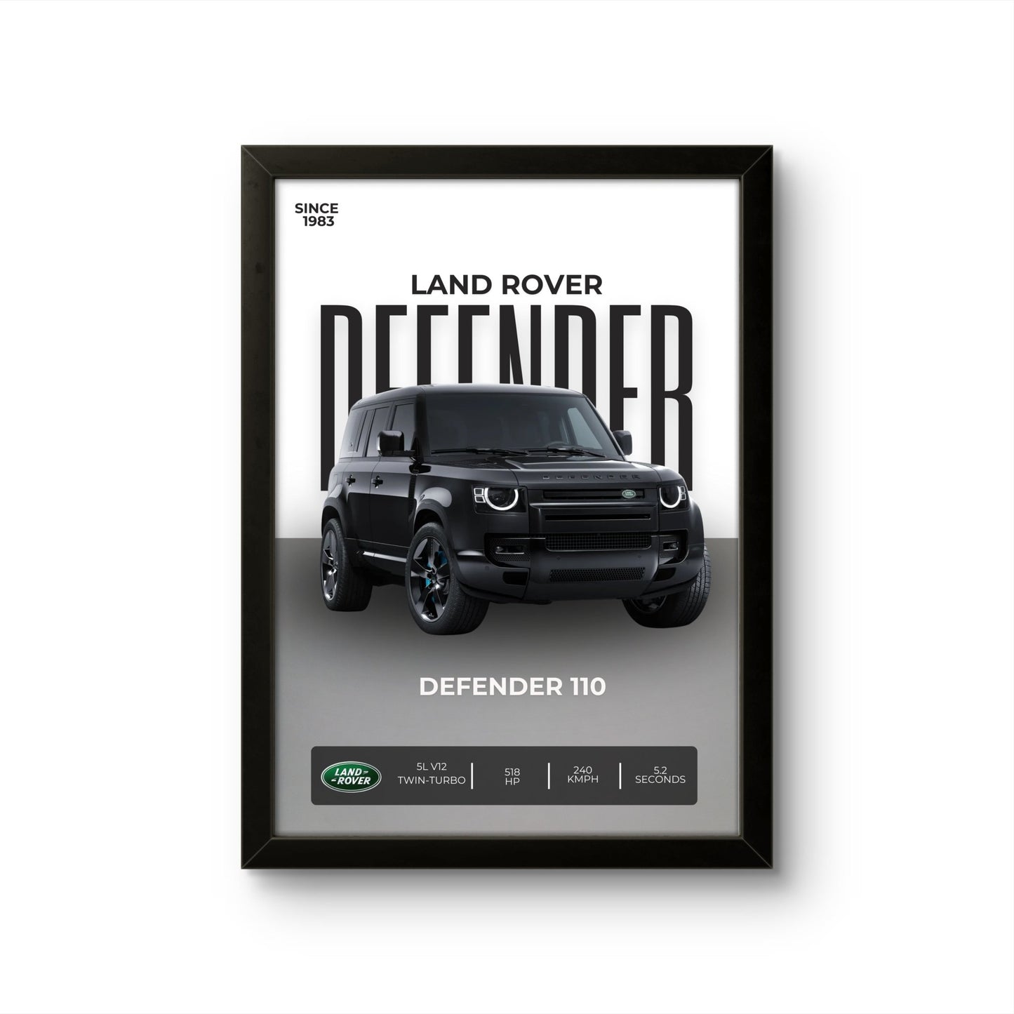 Defender 110 - Car Photo Frame - Art Drift
