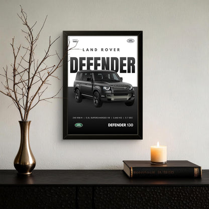 DEFENDER 130 Black - Car Photo Frame - Art Drift
