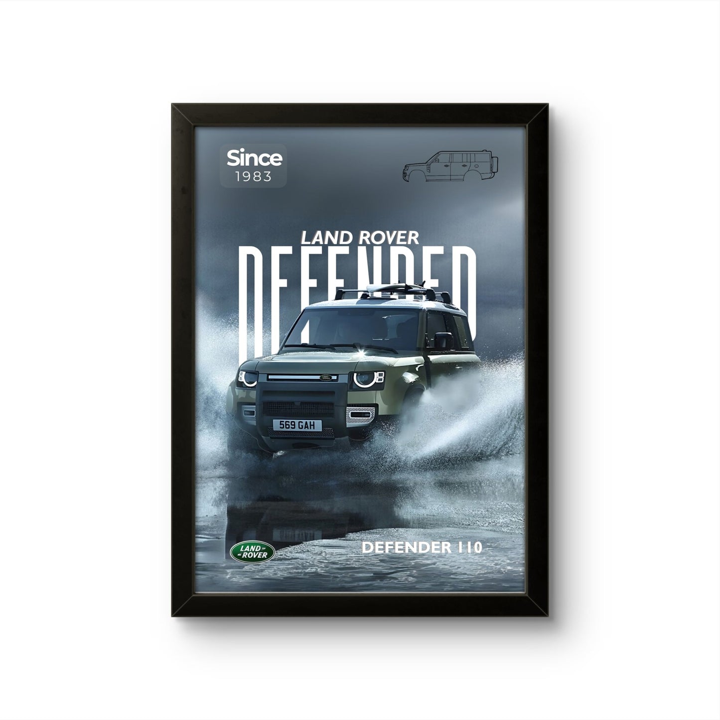 Defender - Car Photo Frame - Art Drift