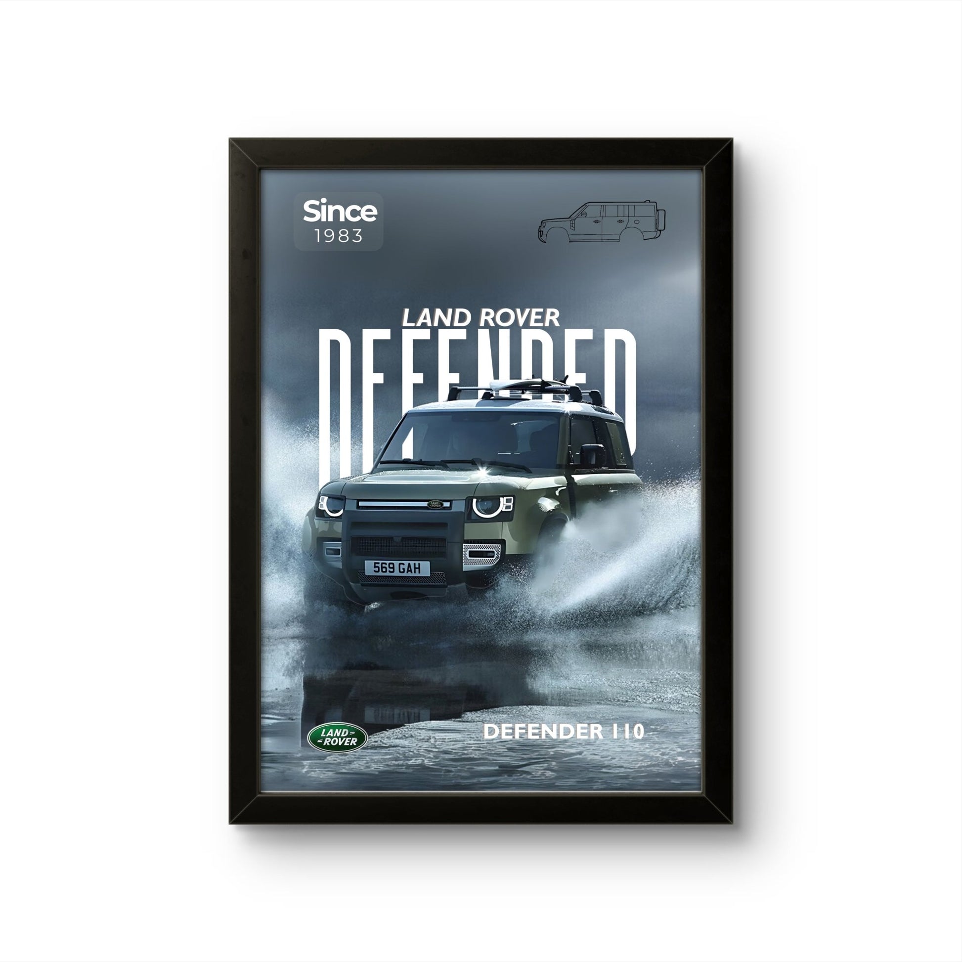 Defender - Car Photo Frame - Art Drift