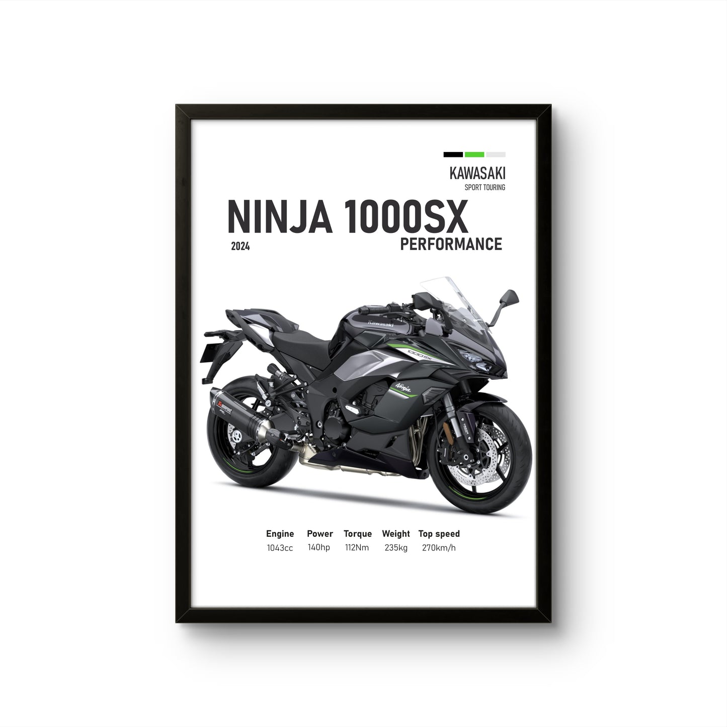 Ninja 1000SX - Black - Bike Photo Frame