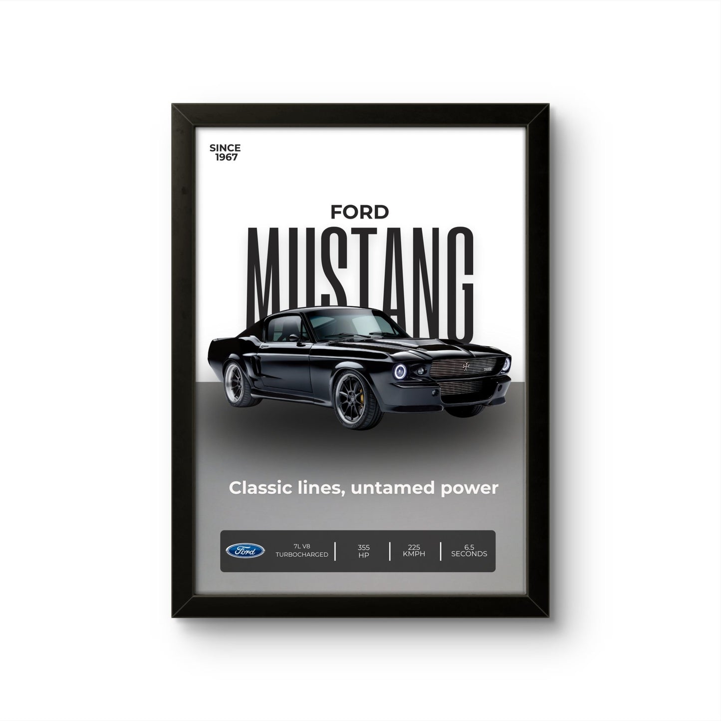 Ford Mustang - Car Photo Frame - Art Drift
