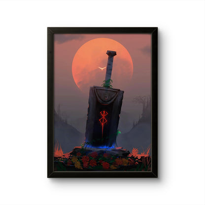 Guts Dragon Slayer - Berserk - Anime Photo Frame - Art Drift
