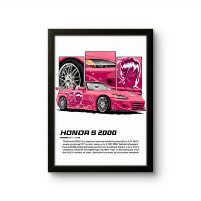 Honda S2000 - Car Photo Frame - Art Drift