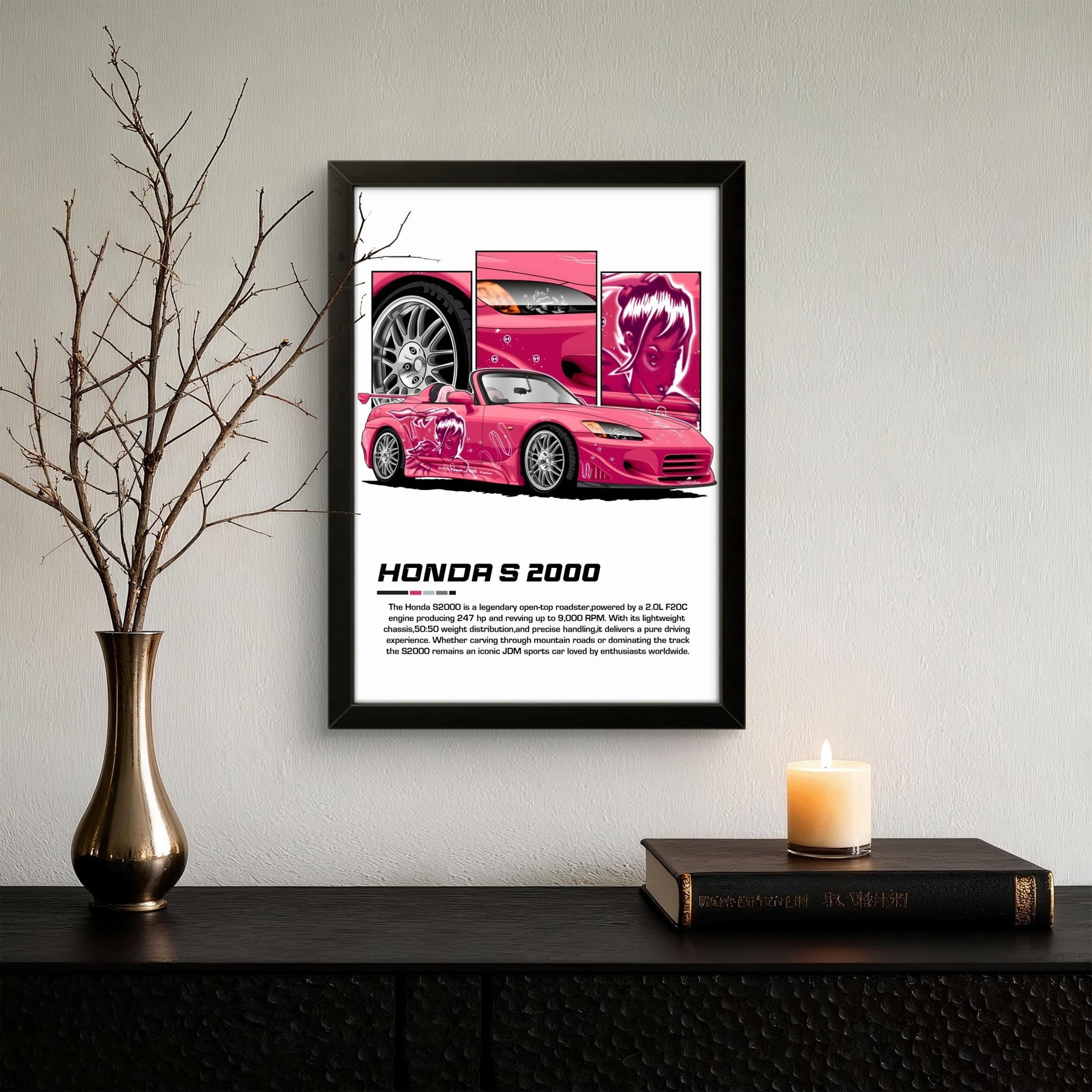 Honda S2000 - Car Photo Frame - Art Drift