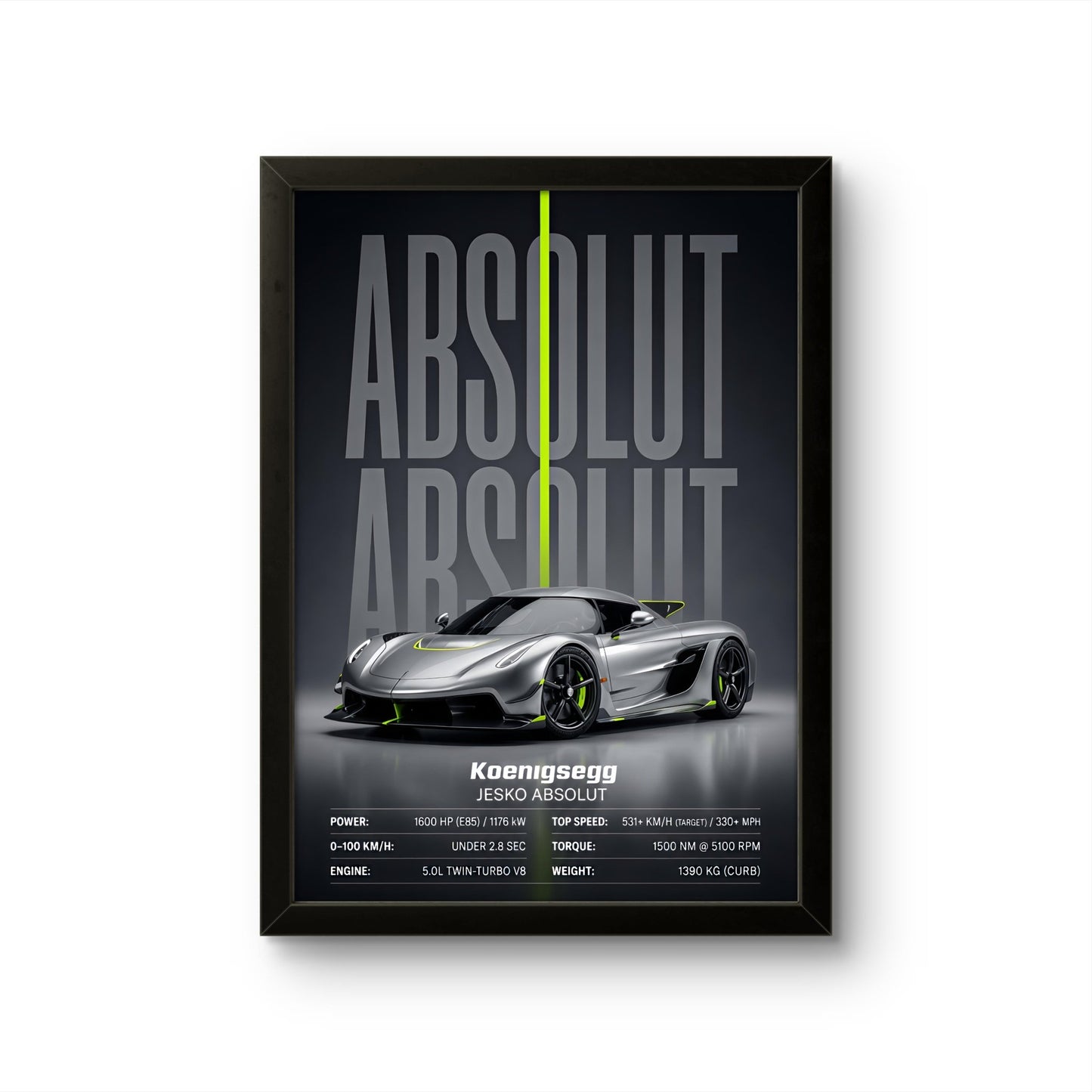 Koenigsegg Jesko Absolut - Car Photo Frame - Art Drift