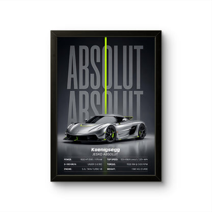 Koenigsegg Jesko Absolut - Car Photo Frame - Art Drift