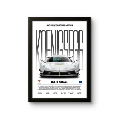 KOENIGSEGG JESKO ATTACK - Car Photo Frame - Art Drift