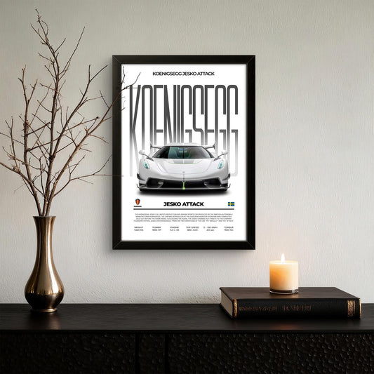 KOENIGSEGG JESKO ATTACK - Car Photo Frame - Art Drift
