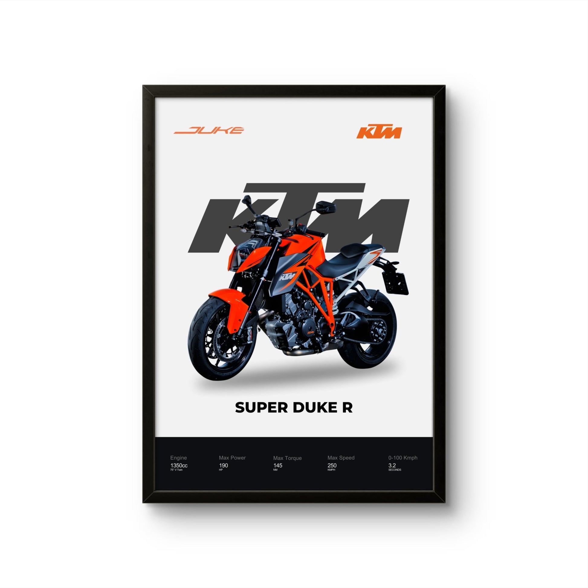 KTM Super Duke R - Bike Photo Frame - Art Drift