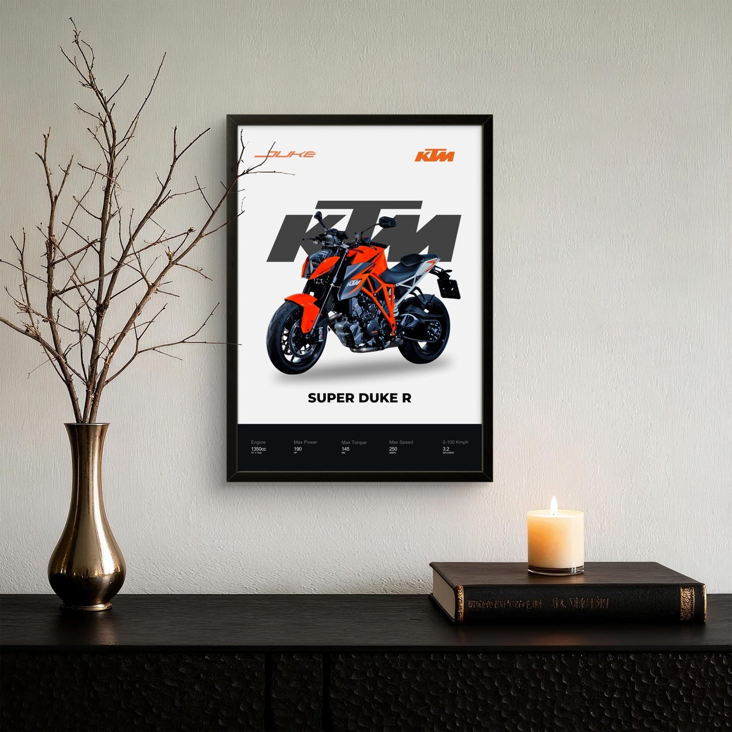 KTM Super Duke R - Bike Photo Frame - Art Drift