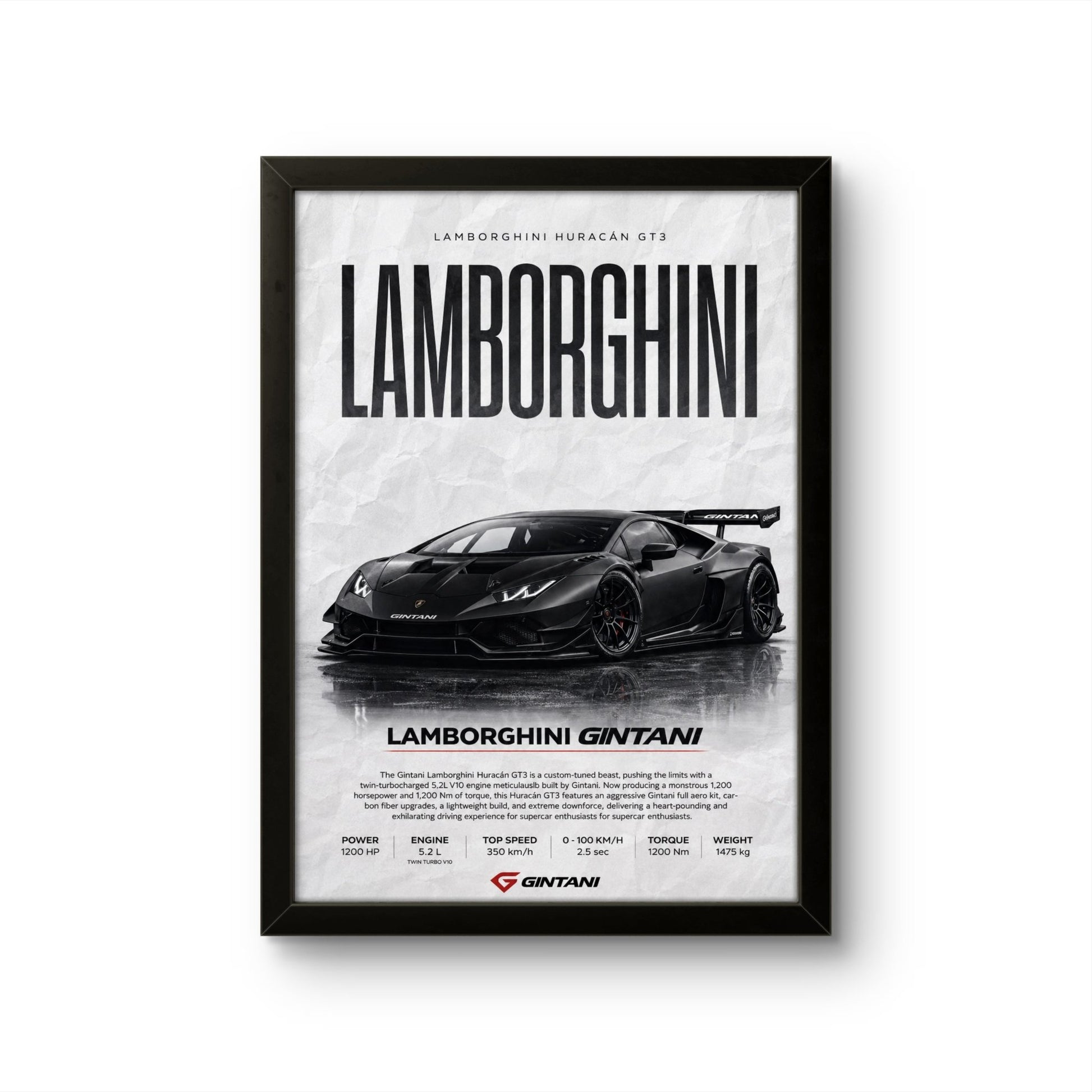 Lamborghini Huracan - Car Photo Frame - Art Drift