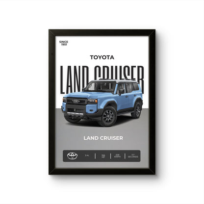Land Cruiser Blue - Car Photo Frame - Art Drift