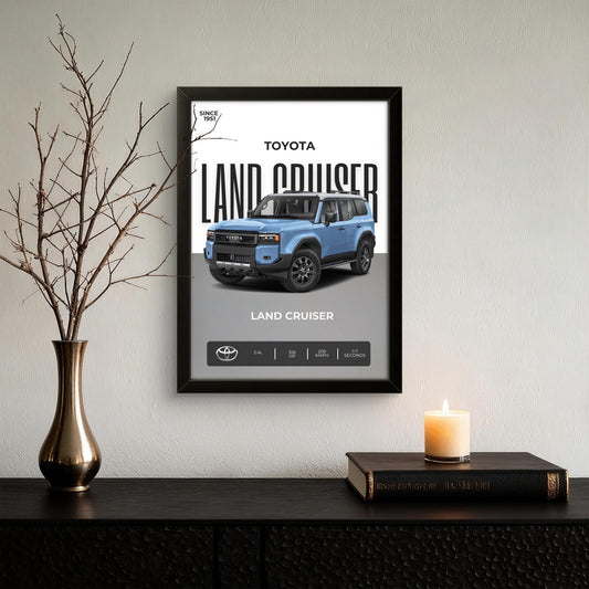Land Cruiser Blue - Car Photo Frame - Art Drift