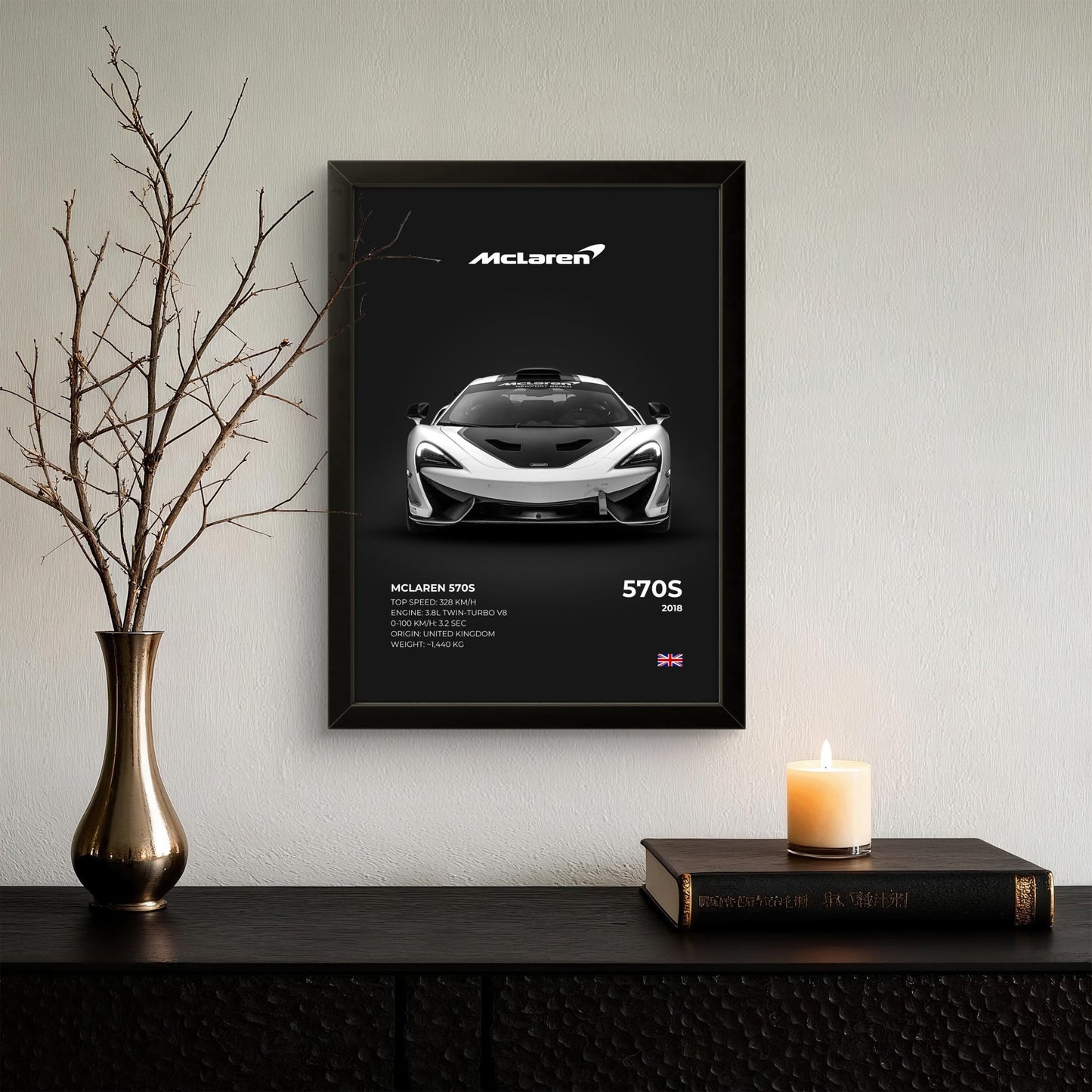 McLaren 570S - Car Photo Frame - Art Drift