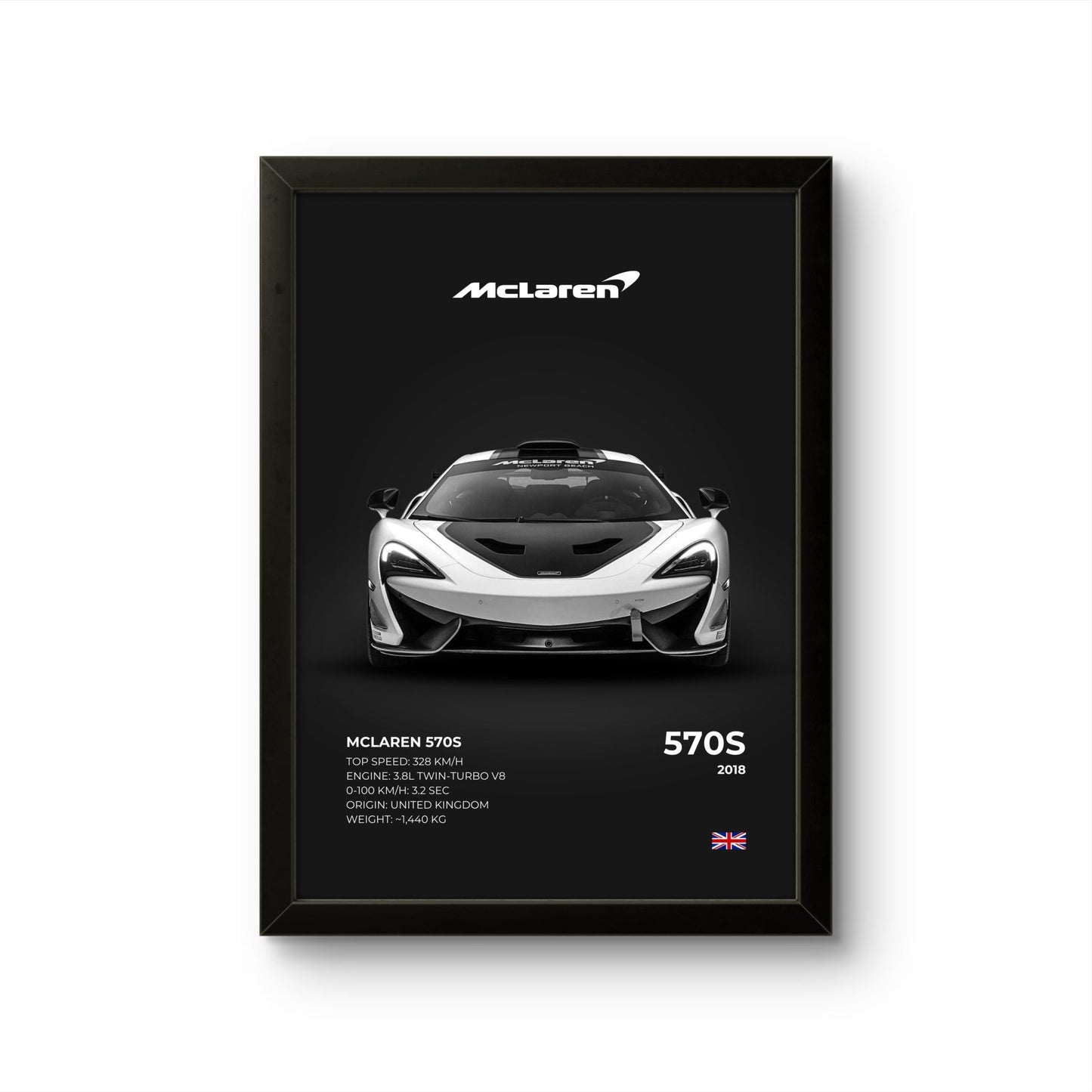 McLaren 570S - Car Photo Frame - Art Drift