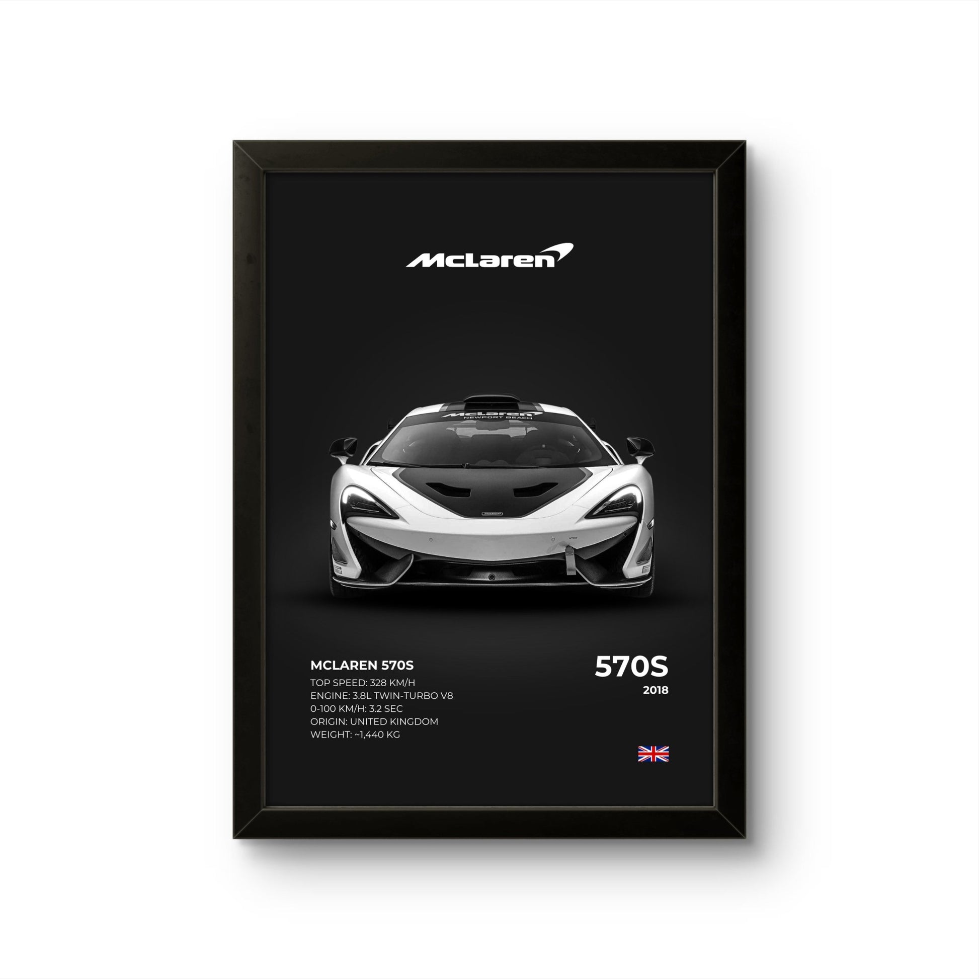 McLaren 570S - Car Photo Frame - Art Drift