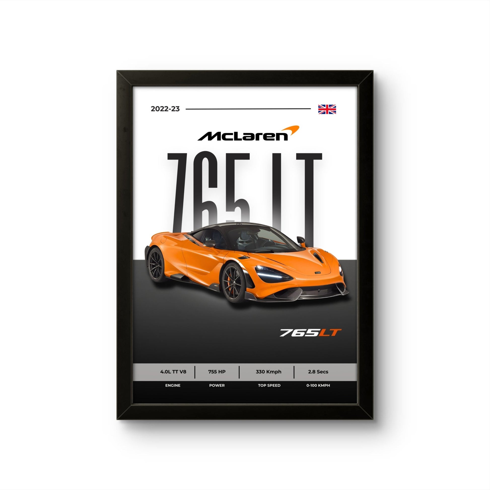 McLaren 765 LT - Car Photo Frame - Art Drift