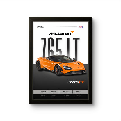 McLaren 765 LT - Car Photo Frame - Art Drift