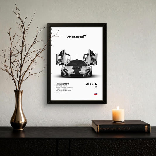 McLaren P1 GTR - Car Photo Frame - Art Drift