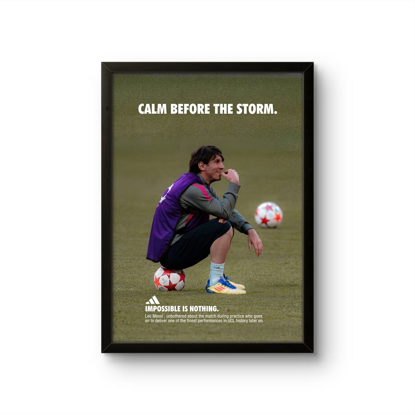Messi – The Storm Awaits - Football Photo Frame - Art Drift