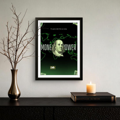 Money Power - Motivation Photo Frame - Art Drift