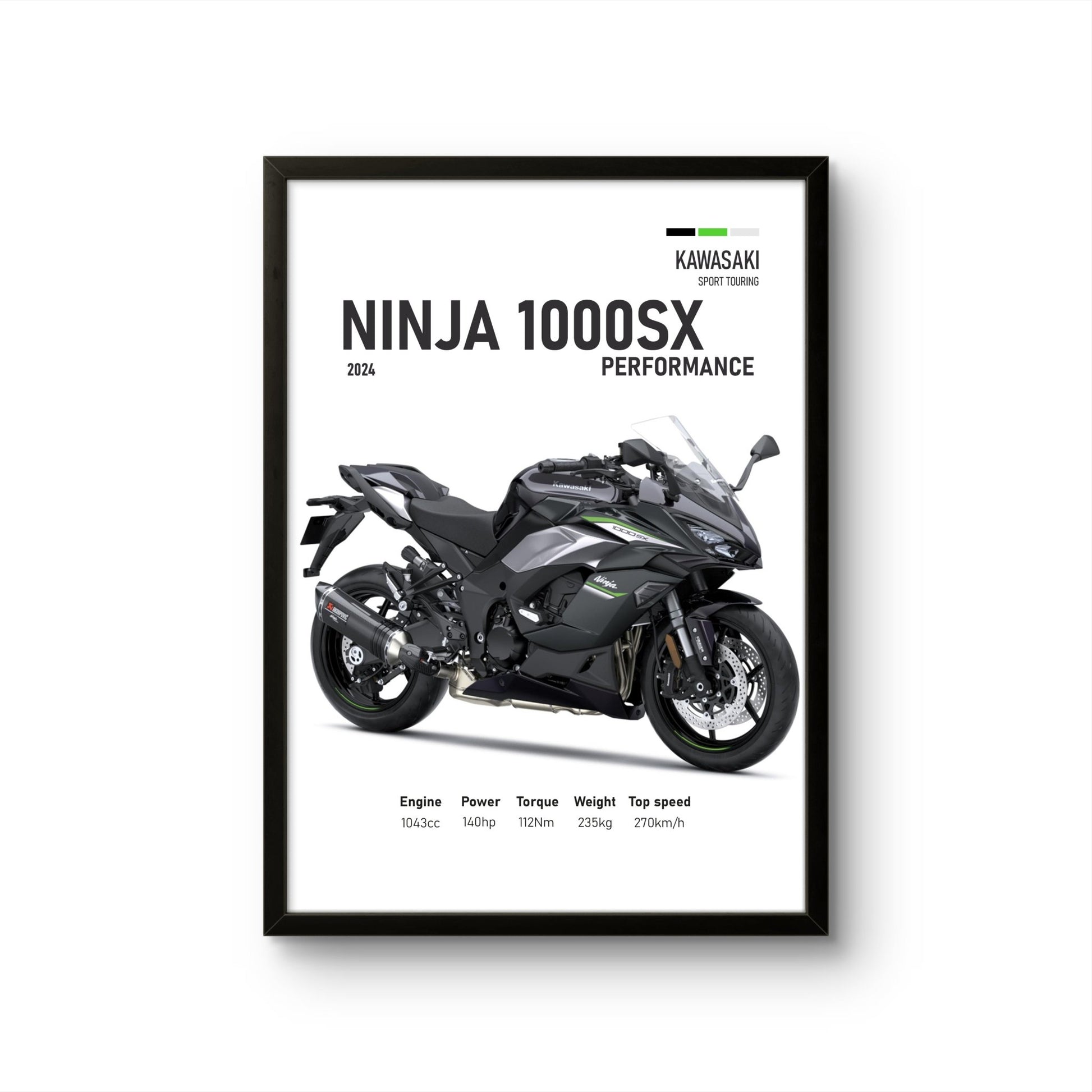 Ninja 1000SX - Black - Bike Photo Frame - Art Drift