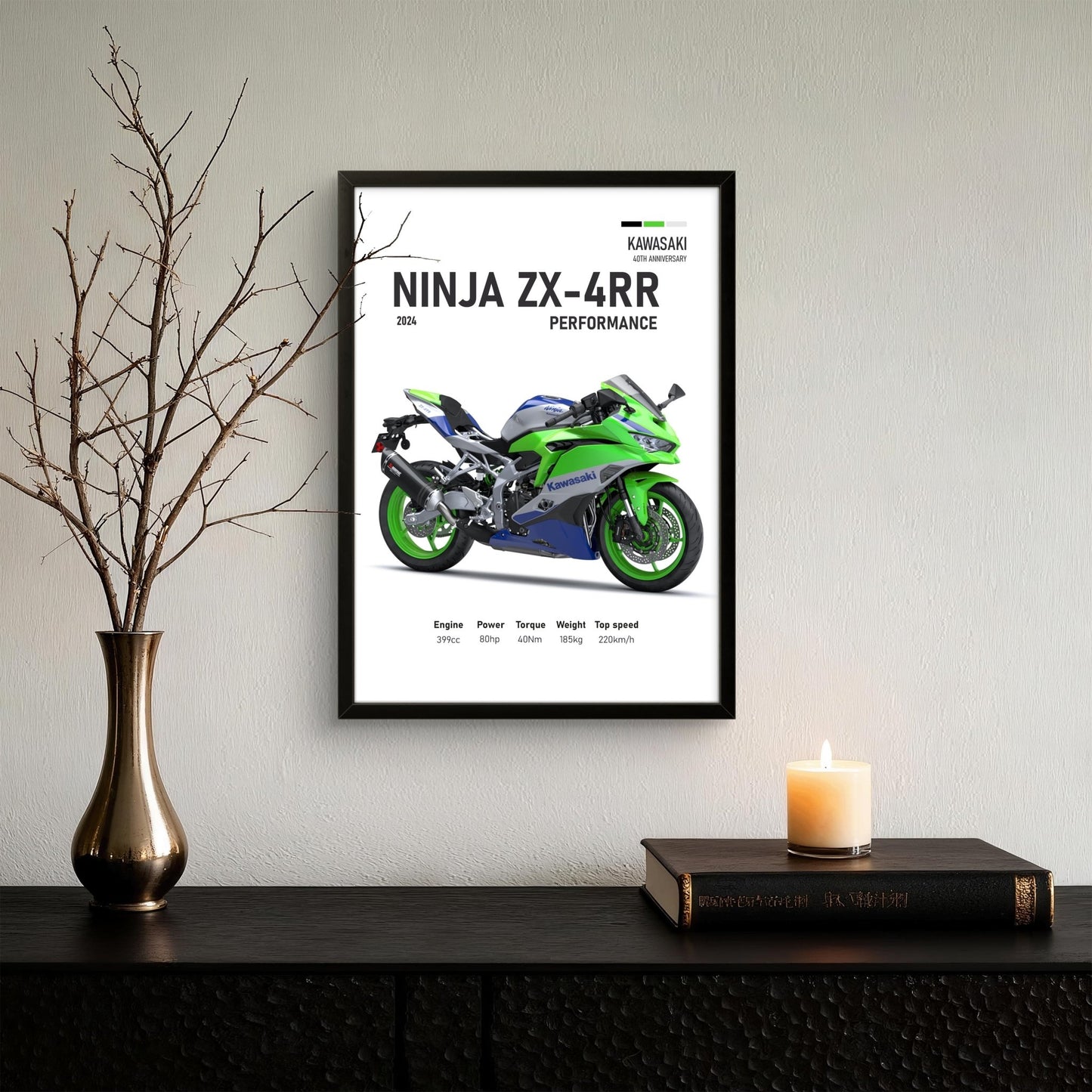 Ninja ZX - 4RR - Bike Photo Frame - Art Drift