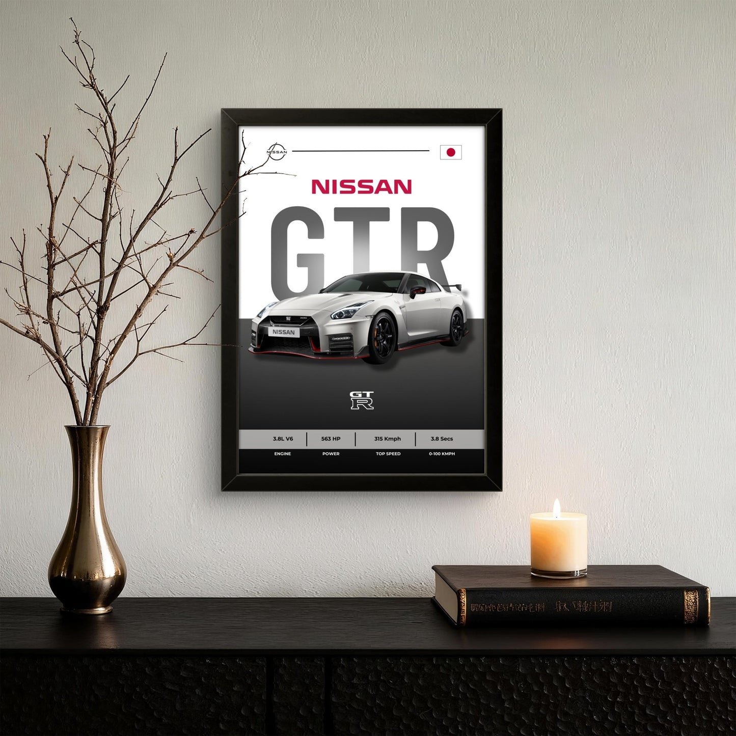 Nissan GTR - Car Photo Frame - Art Drift