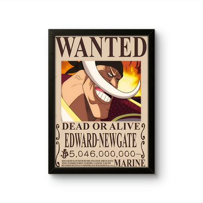 One Piece - Whitebeard WANTED - Anime Photo Frame - Art Drift