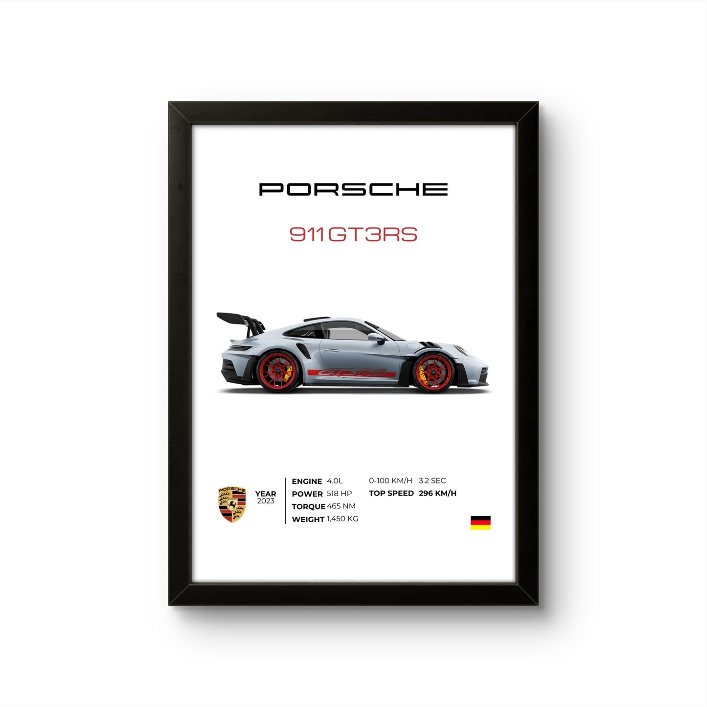 Porsche 911 - Car Photo Frame - Art Drift