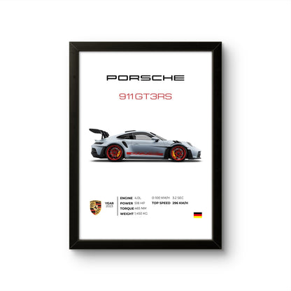 Porsche 911 - Car Photo Frame - Art Drift