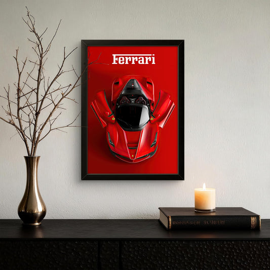 Red Ferrari - Car Photo Frame - Art Drift