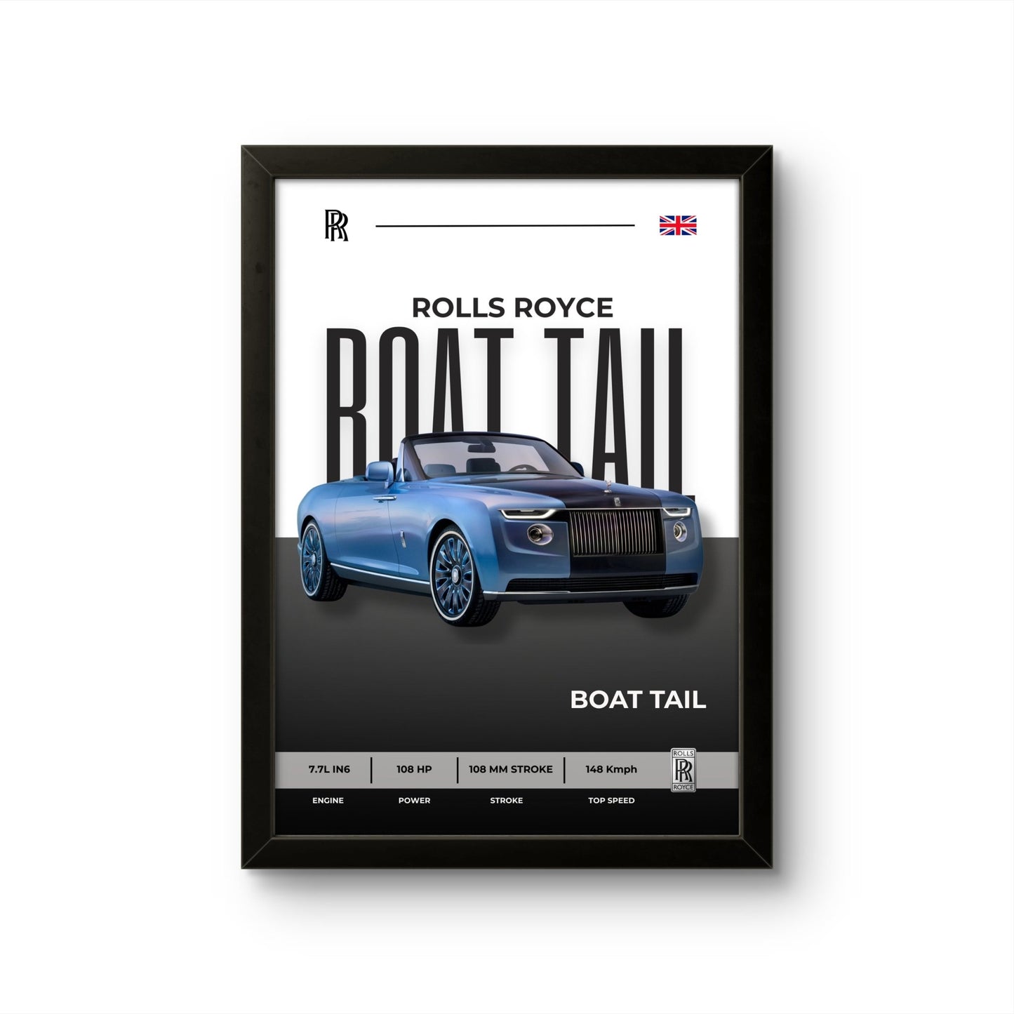 Rolls Royce Boat Tail - Car Photo Frame - Art Drift