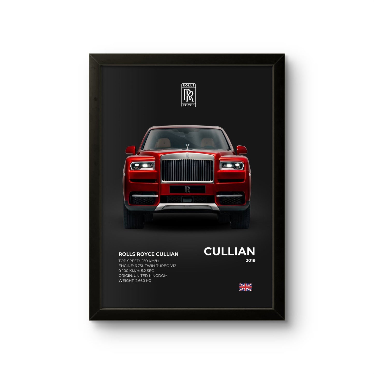 Rolls Royce Cullian - Car Photo Frame - Art Drift