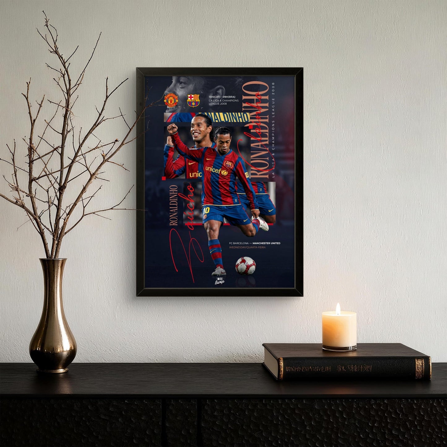 Ronaldinho "El Mágico" Barcelona - Football Photo Frame - Art Drift